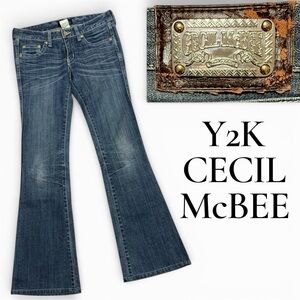 Vintage 90’s Y2K Cecil McBee low rise bootcut flare jeans size 25 streetwear